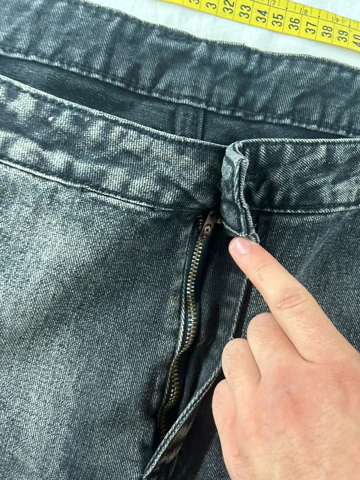 Jean negro grande a rayas grises talla 5XL – photo 11